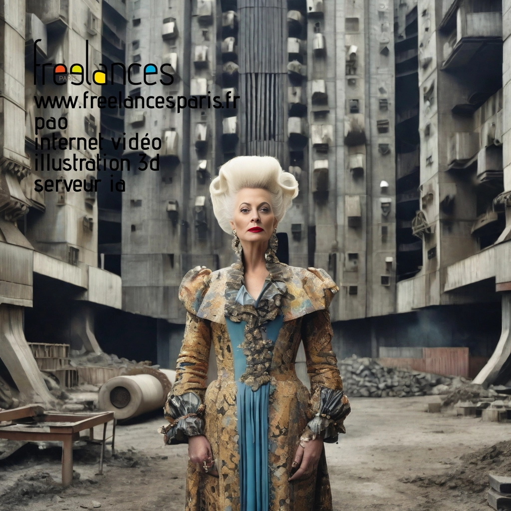 Pao mise en page internet vidéo illustration 3d serveur IA générative AI freelance paris studio de création magazines 73trj070